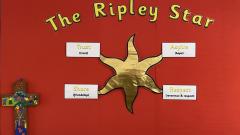 The Ripley Star wall display with Share Trust Aspire Respect at each point